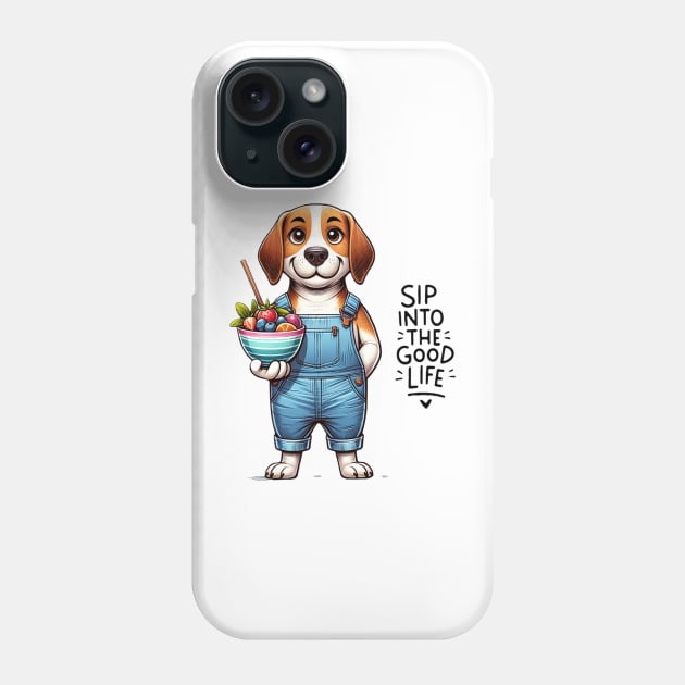 "Dip into the Good Life" - Beagle and Fruit Bowl Phone Case by WEARWORLD