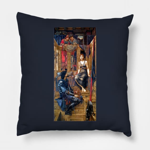 King Cophetua and the Beggar Maid - Edward Burne-Jones Pillow by forgottenbeauty
