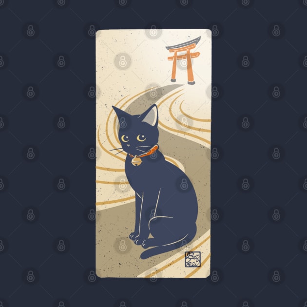 Torii Gate And Black Cat by BATKEI