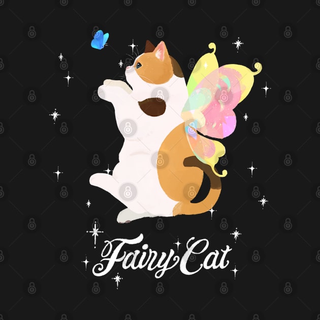 Fairy Calico Cat (with white text) by You Miichi