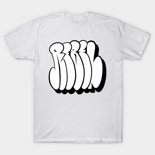 Graffiti Bubble Letters Rebel Shirt White Rebel T Shirt