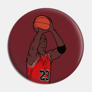 Michael Jordan Eyes Closed Free Throw Pin