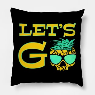 Let's Go - funny surfing quotes Pillow