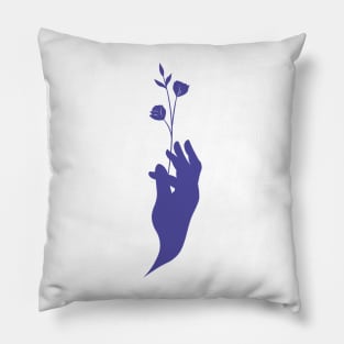 Hand and flowers Pillow