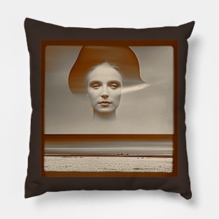 Beach Memories Minimalist Beach Landscape Pillow