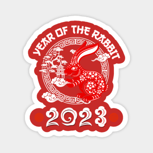 Year Of the Rabbit 2023 - Chinese Zodiac New Year 2023 Magnet