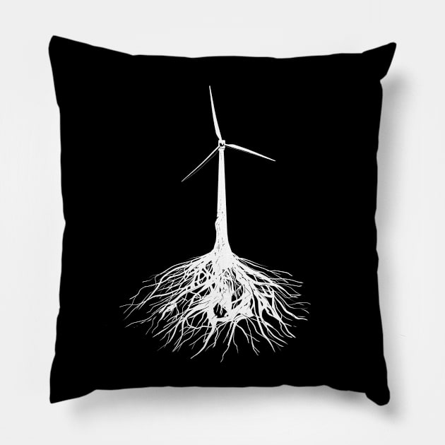 Turbine Syndrome  - Turbine Tree Pillow by Adventures In Woo Woo