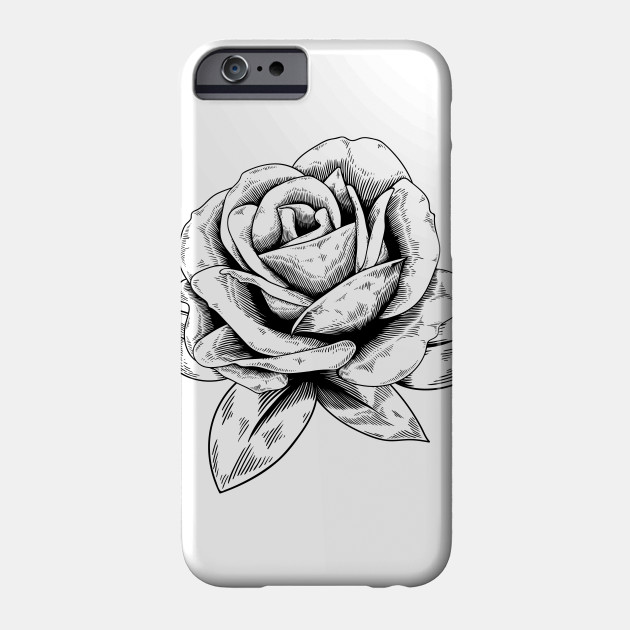 rose drawing rose phone case teepublic rose drawing