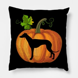 Greyhound in pumpkin Pillow