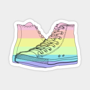 Pastel Pride Flag Hi-Top Design Magnet