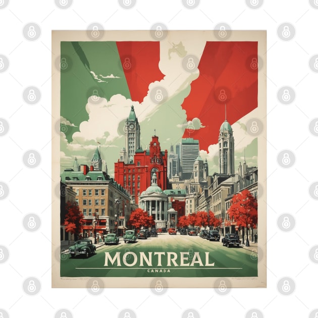 Montreal Canada Vintage Poster Tourism by TravelersGems