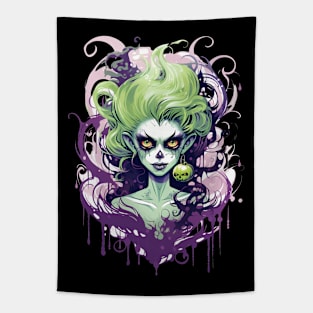 Spooky Goth Witch Tapestry