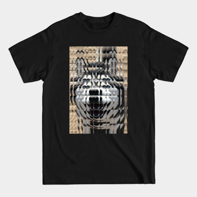 Discover Glass Block Husky looking at you - Dog - T-Shirt