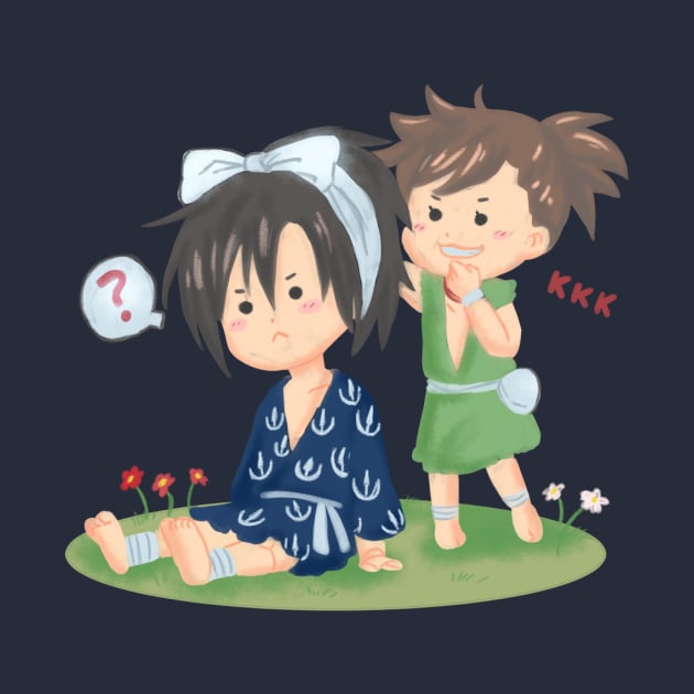 Dororo and Hyakkimaru chibi by karinasaita