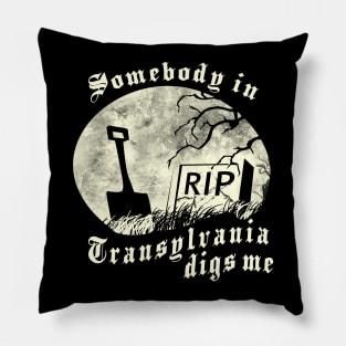 Somebody in Transylvania Digs Me Pillow