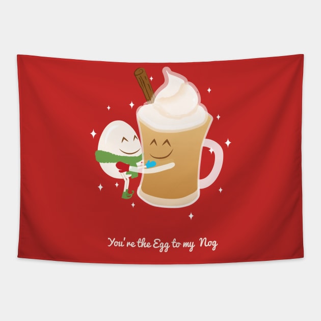 You're the egg to my nog Tapestry by Maria Kimberly 