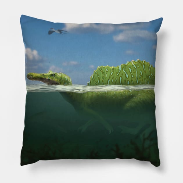 Spinosaurus Pillow by thek560