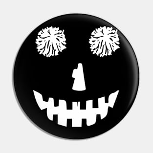 funny cheer pumpkin cheerleader halloween Pin