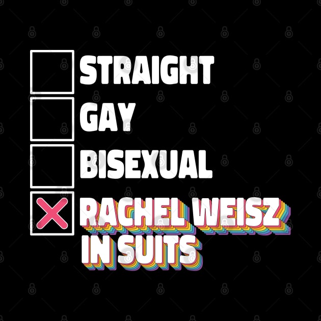 Straight Gay Bisexual Rachel Weisz In Suits by ColoredRatioDesign