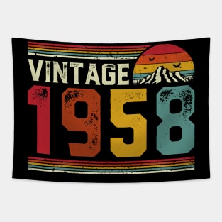 Vintage 1958 Birthday Gift Retro Style Tapestry