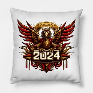 Wooden Gold Red Dragon 2024 No.2 Pillow