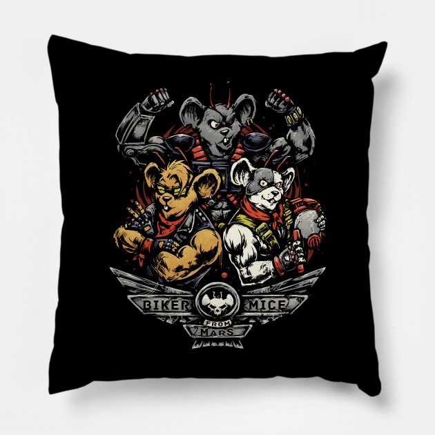 Biker Mice From Mars Pillow by Bodya