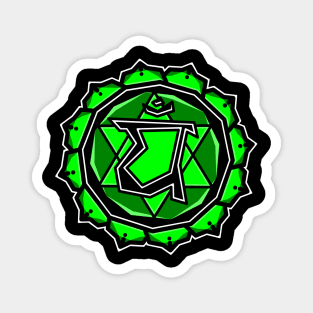 Heart Chakra Symbol - Sacred Green Lotus Flower - Anahata - Heart Chakra Magnet