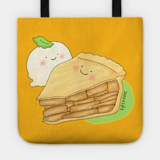 Apple pie with vanilla icecream Tote