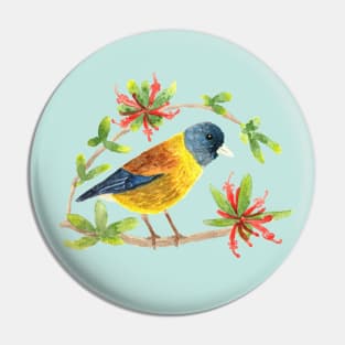 Beautiful wild bird in watercolor for nature lovers Pin