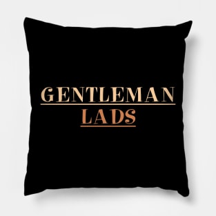 Gentleman lads 80s retro aesthetic Pillow