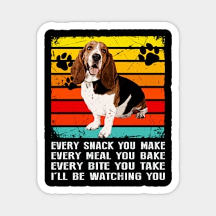 Hound Elegance Every Snack You Make for Fans of Basset Majesty Magnet