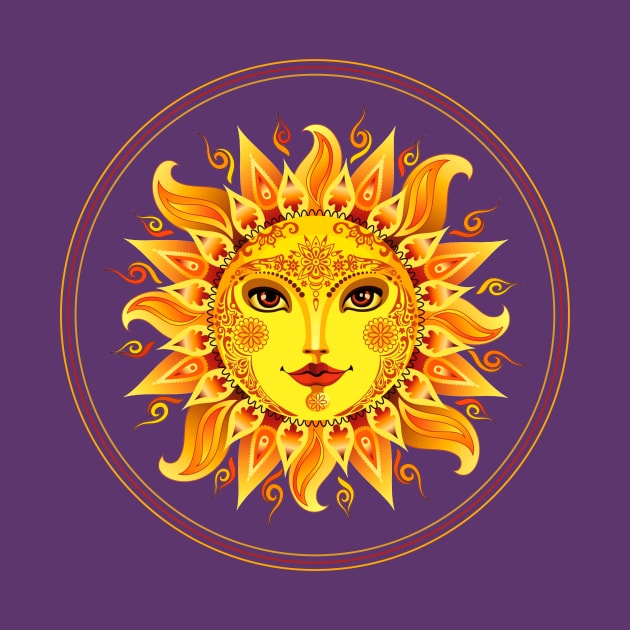 Smiling sun Goddess by pickledpossums