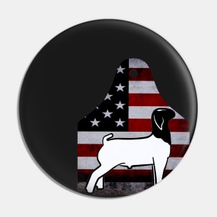 American Flag Ear Tag - Market Goat - NOT FOR RESALE WITHOUT PERMISSION Pin