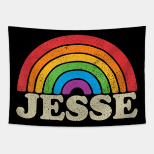 Jesse - Retro Rainbow Flag Vintage-Style Tapestry