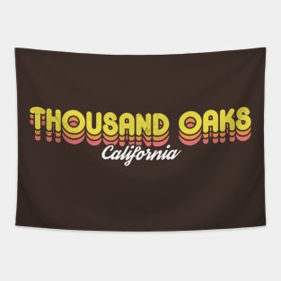 Retro Thousand Oaks California Tapestry