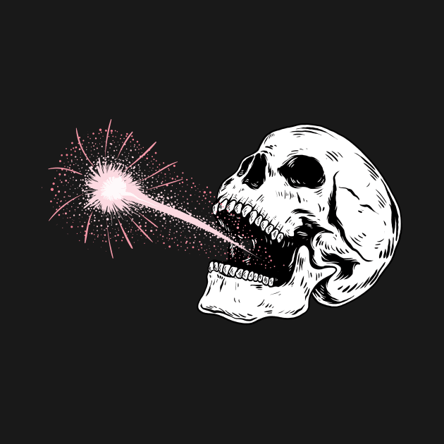 Skull breathing fireworks by Katebi Designs