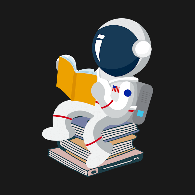 Astronaut Reading by LaurelBDesigns