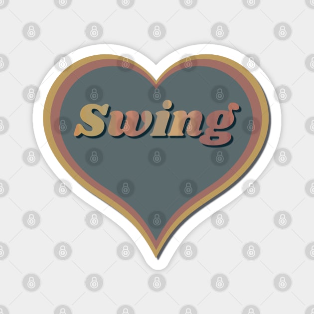 Swing heart Magnet by Bailamor