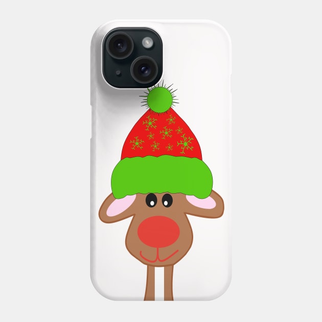 WINTER Hat Reindeer Xmas Phone Case by SartorisArt1