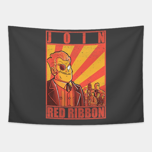 Join Red Ribbon Tapestry by Cromanart