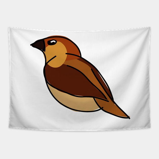 Brown Bird Tapestry by DigitalShards