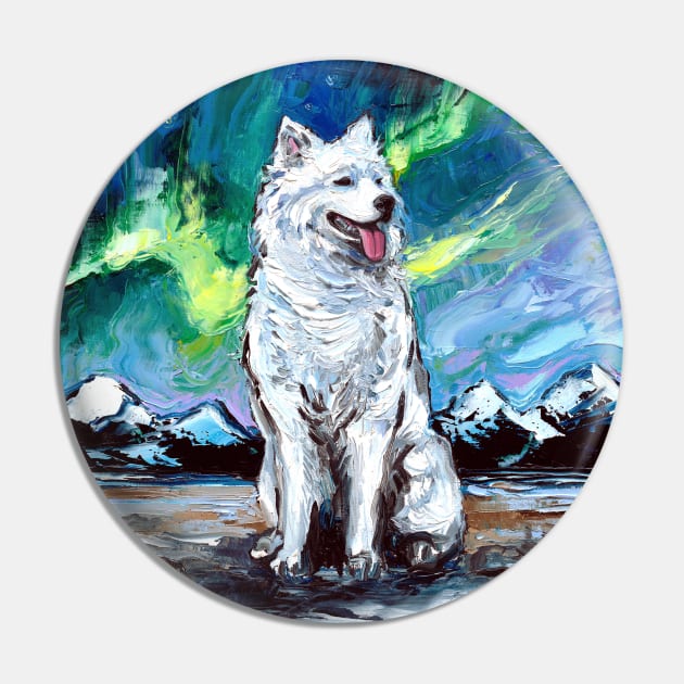 Samoyed Night Pin by sagittariusgallery