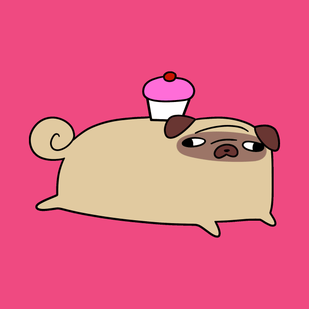 Pug and Cupcake by saradaboru