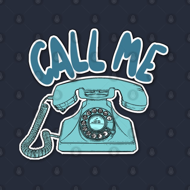 Call Me - Retro 70s Telephone Design by DankFutura