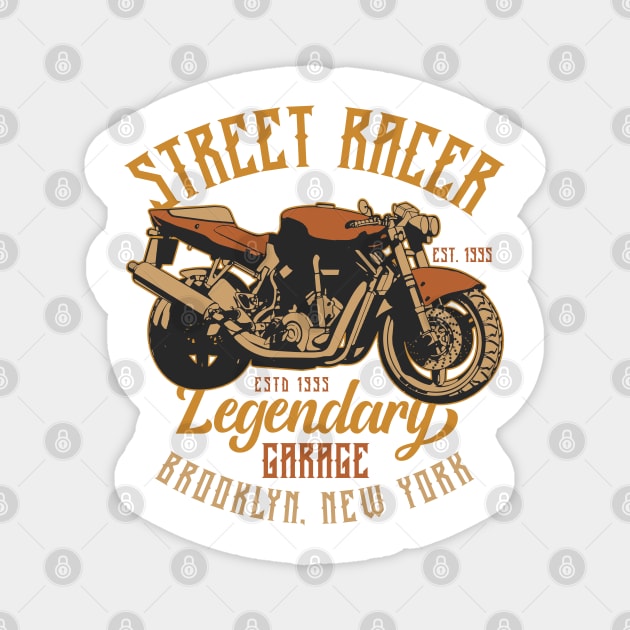 Street racer Magnet by Design by Nara