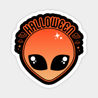 Halloween Alien | Kawaii Orange Magnet