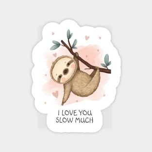 Valentine's Day Sloth Magnet