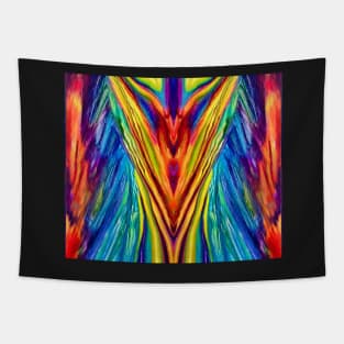 Multicolored Aesthetic - Abstract Symmetrical Watercolor Pattern Tapestry