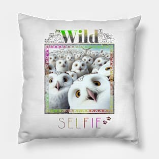 Owl Bird Wild Nature Funny Happy Humor Photo Selfie Pillow