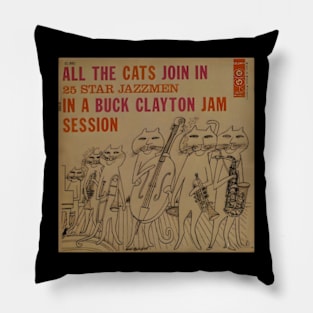 All the Cats Join In - Vintage Jazz Album Cover Pillow